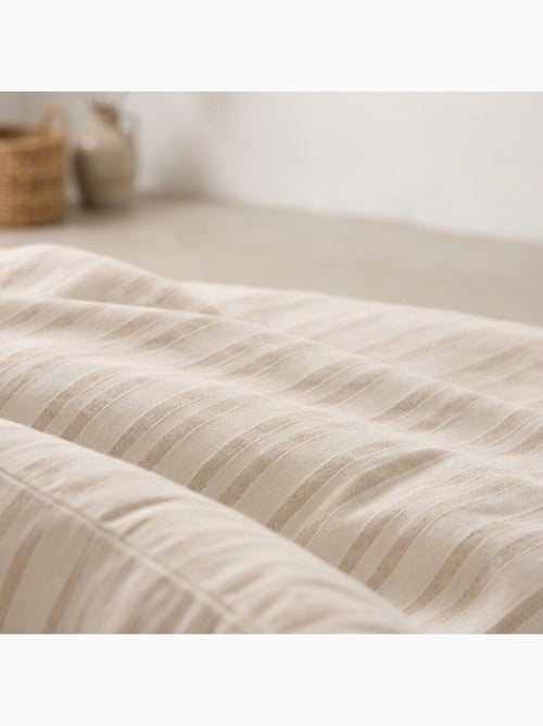 Housse de couette en coton à rayures en relief, tissu texturé. N’inclut pas les taies d’oreiller. - Kiabi