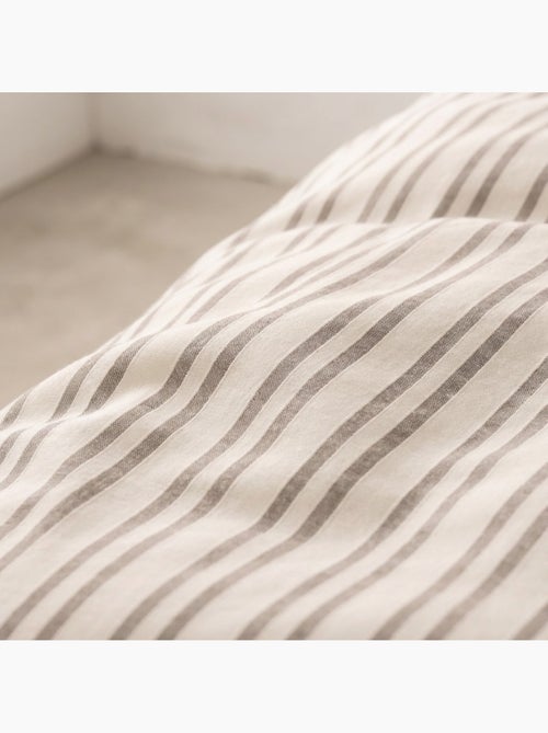 Housse de couette en coton à rayures en relief, tissu texturé. N’inclut pas les taies d’oreiller. - Kiabi Housse de couette en coton à rayures en relief, tissu texturé. N’inclut pas les taies d’oreiller. - Kiabi