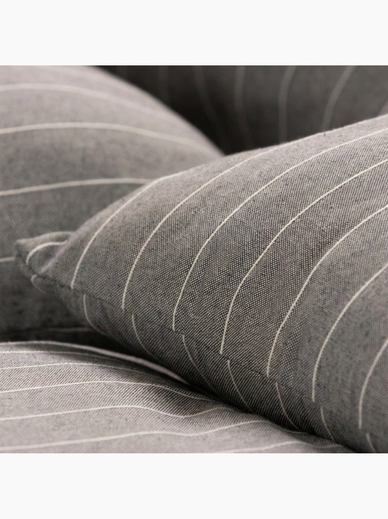 Housse de couette en coton avec fils en relief, tissu texturé. N’inclut pas les taies d’oreiller. Noir Gris anthracite - Kiabi