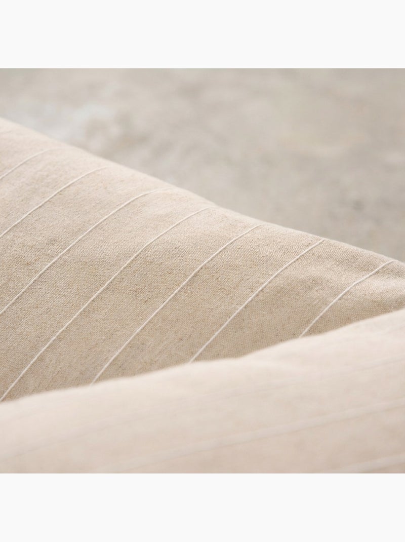 Housse de couette en coton avec fils en relief, tissu texturé. N’inclut pas les taies d’oreiller. Ocre - Kiabi