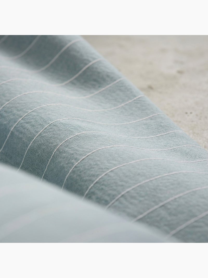 Housse de couette en coton avec fils en relief, tissu texturé. N’inclut pas les taies d’oreiller. Vert d'eau - Kiabi