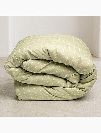 Housse de couette en coton avec fils en relief, tissu texturé. N’inclut pas les taies d’oreiller.