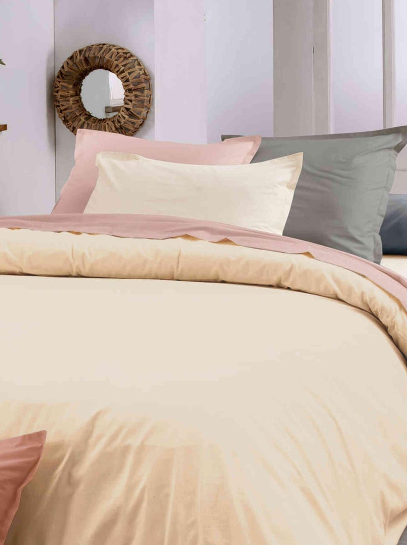 Housse de couette en coton biologique Beige sable - Kiabi