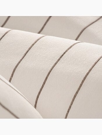 Housse de couette en coton, fils en relief teints, tissu texturé. Sans taies.