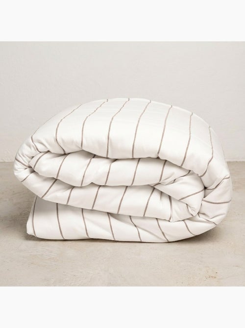 Housse de couette en coton, fils en relief teints, tissu texturé. Sans taies. - Kiabi Housse de couette en coton, fils en relief teints, tissu texturé. Sans taies. - Kiabi