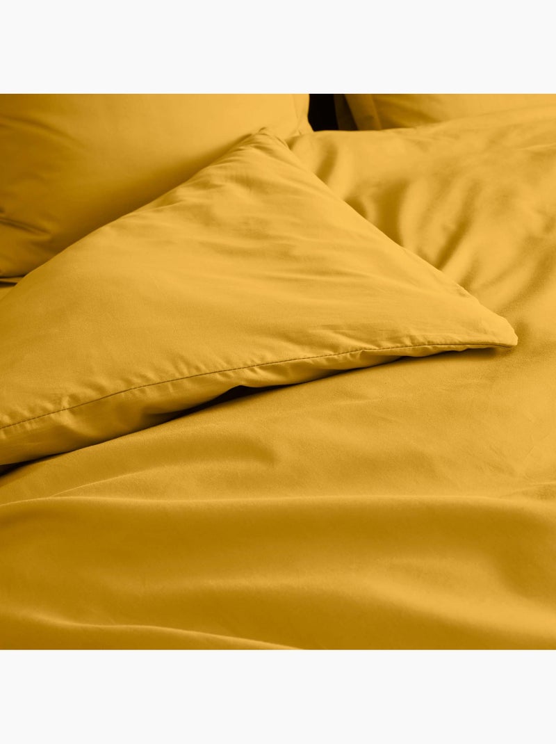 Housse de couette en percale de coton - douceur et élégance Curry - Kiabi