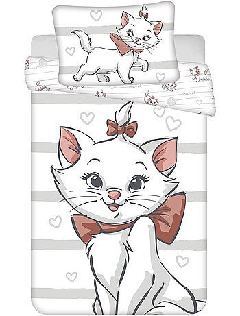Housse de couette enfant coton imprimé Marie Disney 100 cm x 135 cm