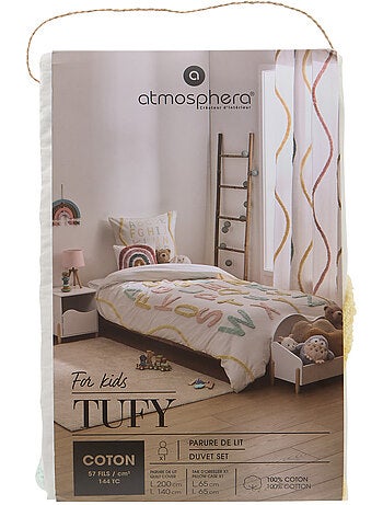 Housse de couette enfant en coton tufy