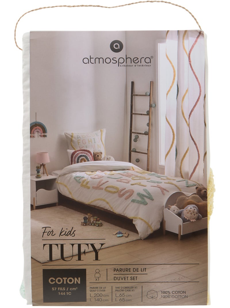 Housse de couette enfant en coton tufy Multicolore - Kiabi