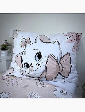 Housse de Couette enfant Marie Aristochats 140x200 cm avec taie - Parure de lit en coton