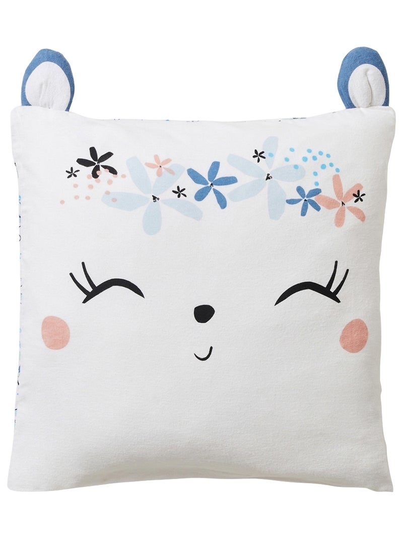 Housse de couette enfant + taie d'oreiller en flanelle Océan d'amour Bleu - Kiabi