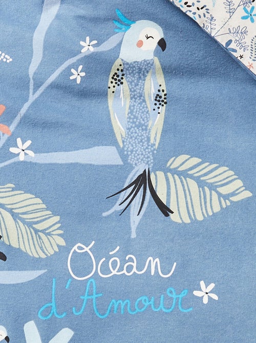 Housse de couette enfant + taie d'oreiller en flanelle Océan d'amour - Kiabi Housse de couette enfant + taie d'oreiller en flanelle Océan d'amour - Kiabi