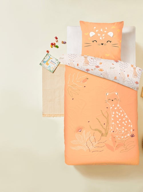 Housse de couette enfant + taie d'oreiller Tchatcha - Kiabi Housse de couette enfant + taie d'oreiller Tchatcha - Kiabi
