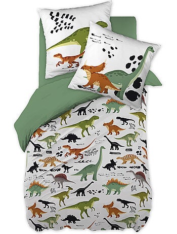 Housse de couette enfant – thème dinosaures – coton doux