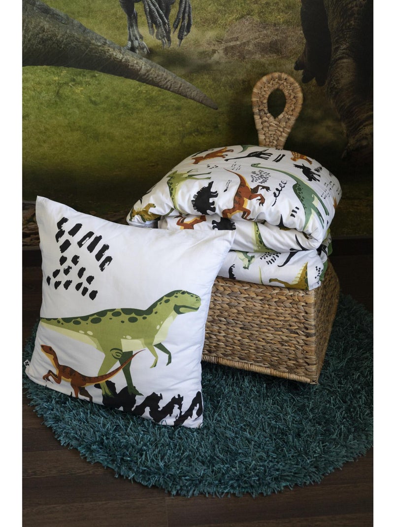 Housse de couette enfant – thème dinosaures – coton doux Multicolore - Kiabi
