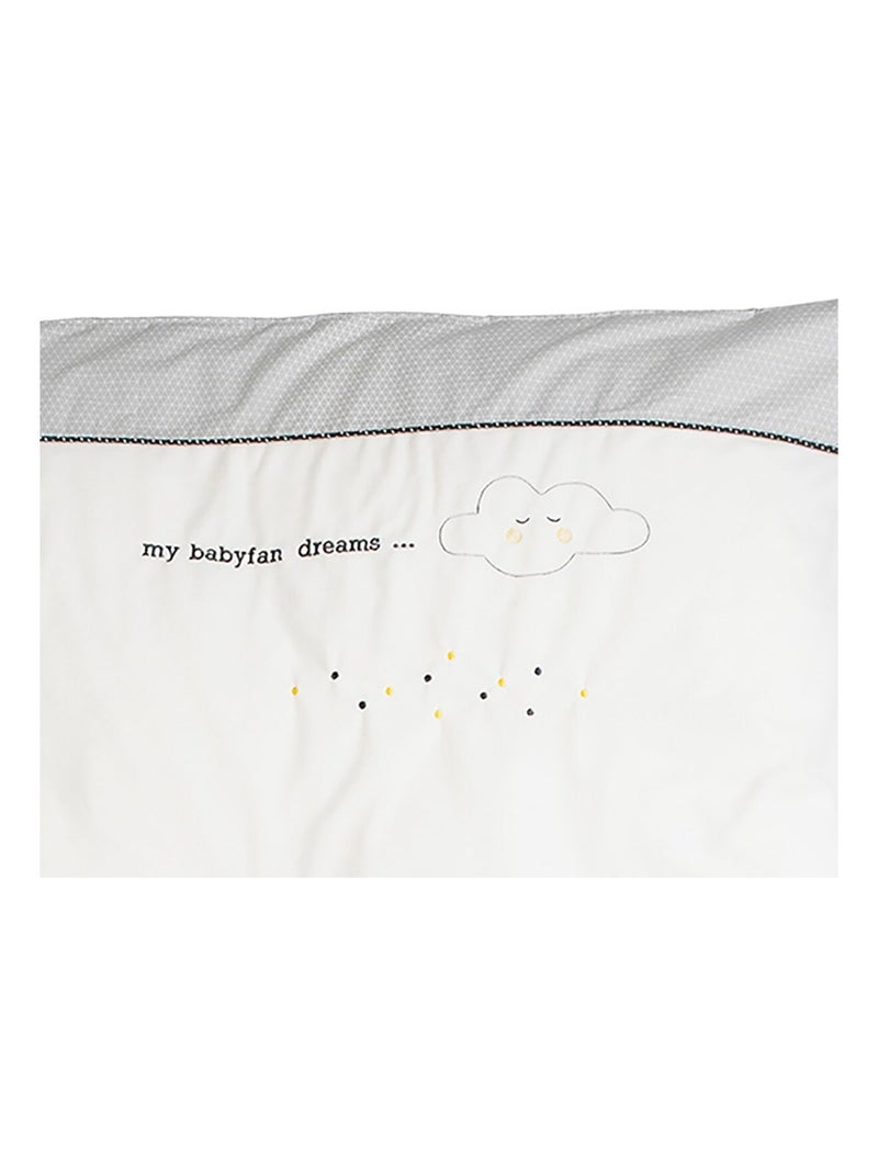 Housse de couette et taie en coton - sauthon Gris - Kiabi