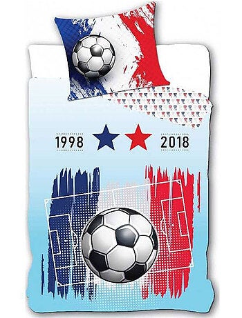 Housse de Couette Football 140x200 cm + Taie - 100% Coton