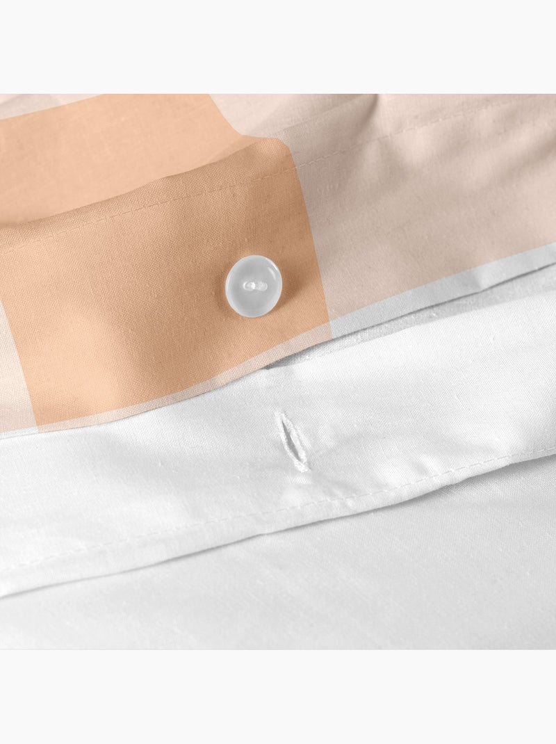 Housse de couette Gingham "Happyfriday" Peche - Kiabi
