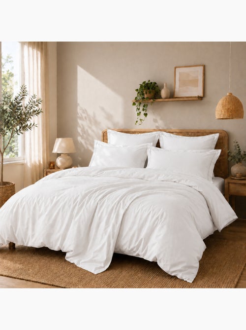 Housse de couette grand hôtel signature — percale de coton peigné 80 fils/cm² - Kiabi Housse de couette grand hôtel signature — percale de coton peigné 80 fils/cm² - Kiabi