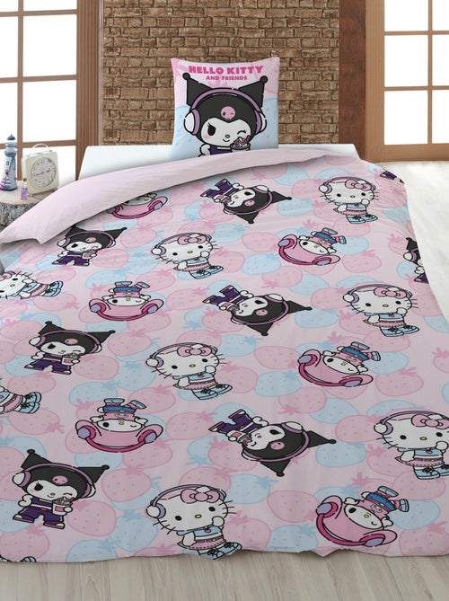 Housse de couette 'Hello Kitty' 140x200 cm avec oreillers - Kiabi