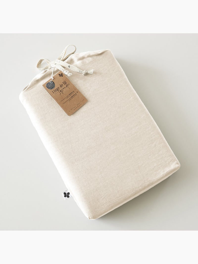 Housse de couette – lyocell uni - finition fermeture éclair -  lysandre Beige Pampa - Kiabi