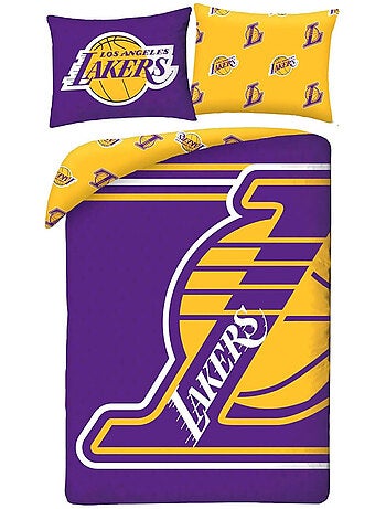 Housse de Couette NBA Lakers 140x200 cm + taie - Parure de lit