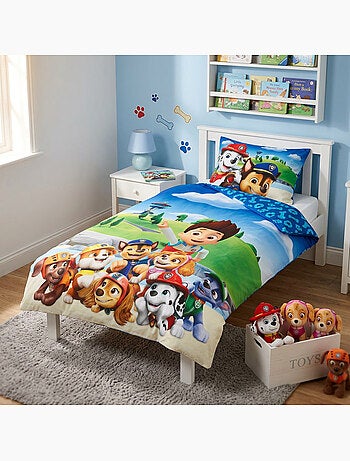 Housse de Couette Pat Patrouille Licence Officielle Nickelodeon 140x200cm + Taie 65x65cm