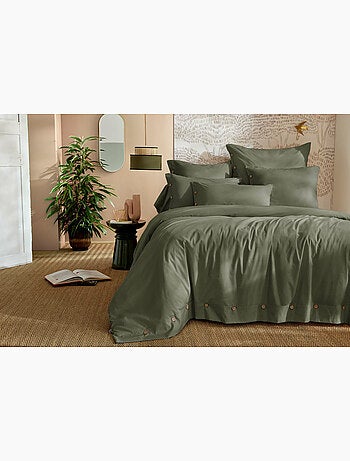 Housse de couette percale de coton 120 fils unie perrine