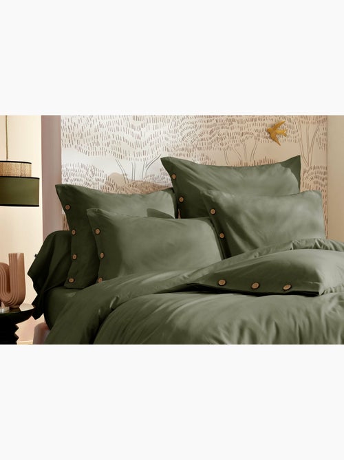 Housse de couette percale de coton 120 fils unie perrine - Kiabi