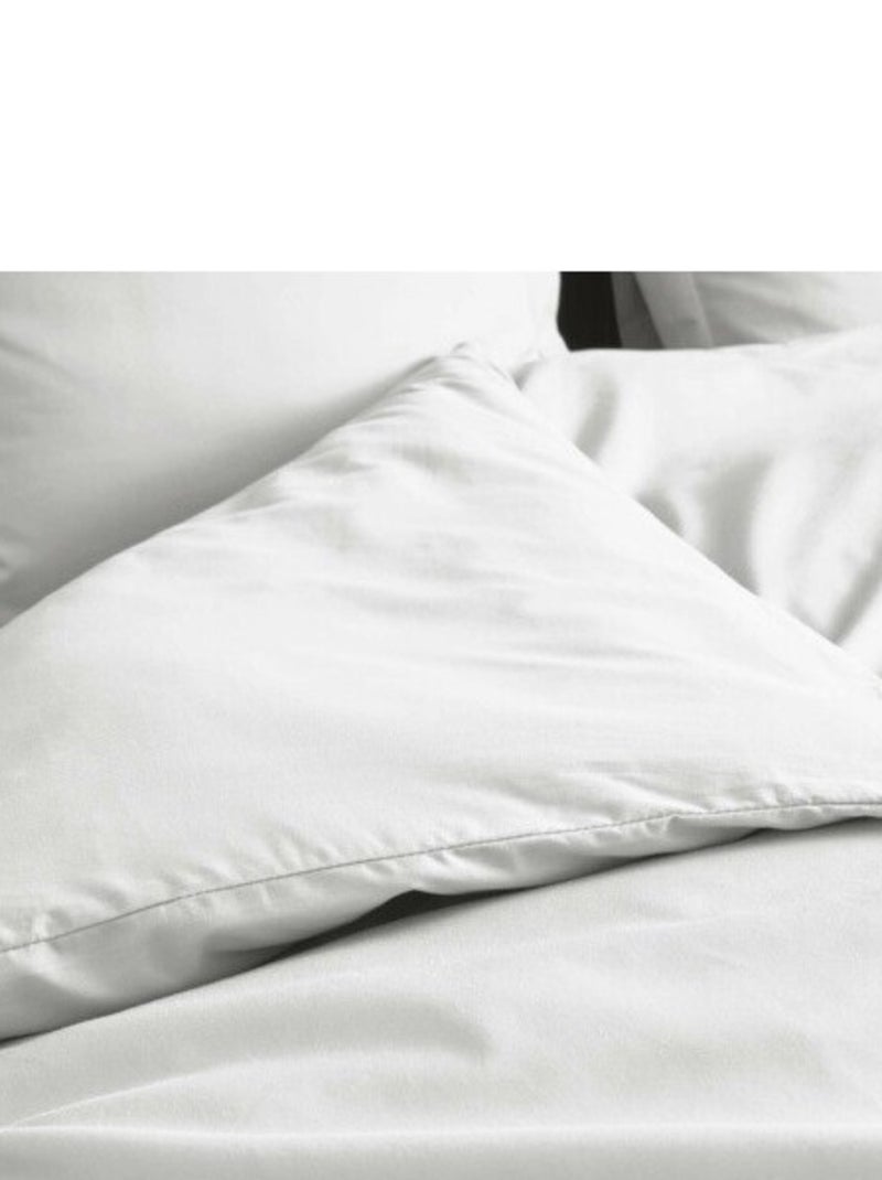 Housse de couette percale de coton 78fils lia promo linge Blanc - Kiabi