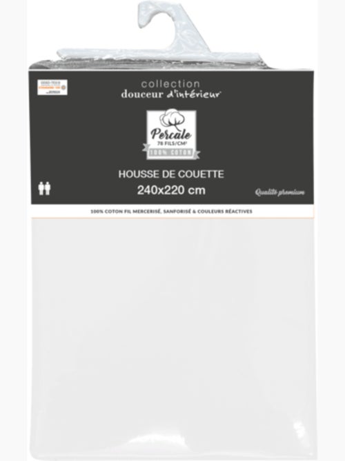 Housse de couette percale de coton 78fils lia promo linge - Kiabi Housse de couette percale de coton 78fils lia promo linge - Kiabi