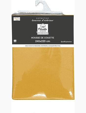 Housse de couette percale de coton 78fils lia promo linge