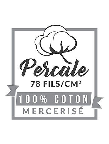 Housse de couette percale de coton 78fils promo linge