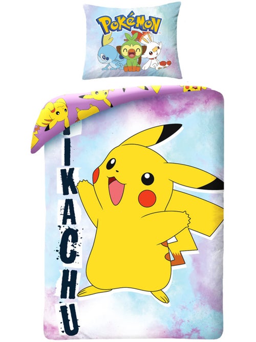 Housse de Couette Pokémon Pikachu 140x200 cm + Taie - Parure de lit enfant - Kiabi Housse de Couette Pokémon Pikachu 140x200 cm + Taie - Parure de lit enfant - Kiabi