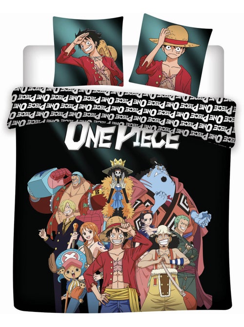 Housse de Couette Polycoton One Piece Licence Officielle 220x240cm + 2 Taies 65x65cm - Kiabi Housse de Couette Polycoton One Piece Licence Officielle 220x240cm + 2 Taies 65x65cm - Kiabi