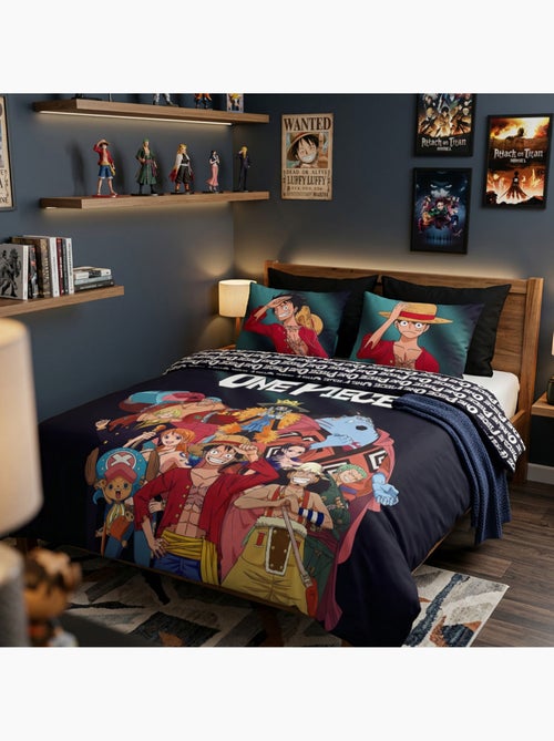 Housse de Couette Polycoton One Piece Licence Officielle 220x240cm + 2 Taies 65x65cm - Kiabi Housse de Couette Polycoton One Piece Licence Officielle 220x240cm + 2 Taies 65x65cm - Kiabi