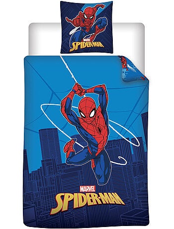 Housse de Couette Polycoton Spider-Man Licence Officielle Marvel 140x200cm + Taie 65x65cm