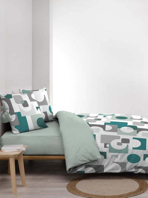Housse de couette réversible + 1 taie d’oreiller – coton 57 fils – imprimé octopia - Kiabi Housse de couette réversible + 1 taie d’oreiller – coton 57 fils – imprimé octopia - Kiabi
