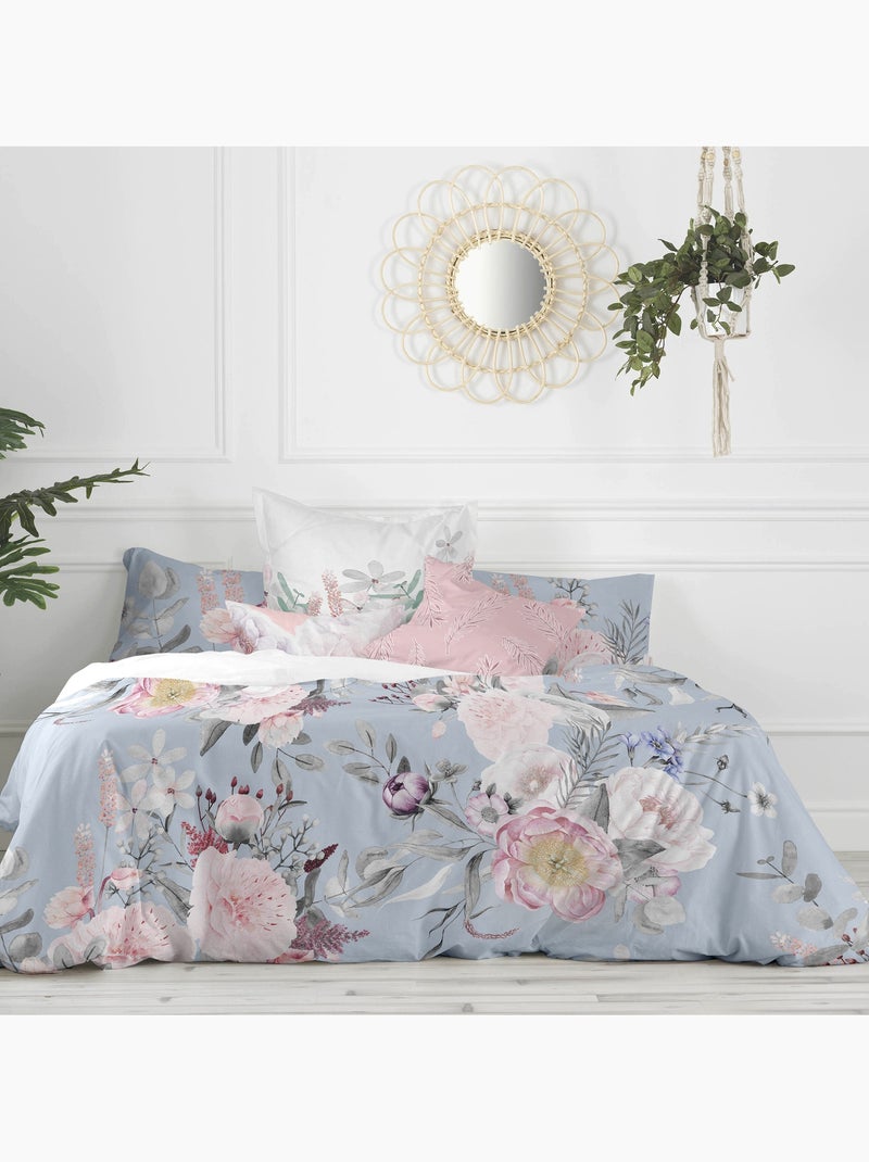 Housse de couette Soft bouquet "Happyfriday" Multicolore - Kiabi