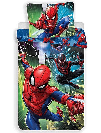 Housse de Couette Spiderman Miles Morales 140x200 cm + taie - Parure de lit en coton