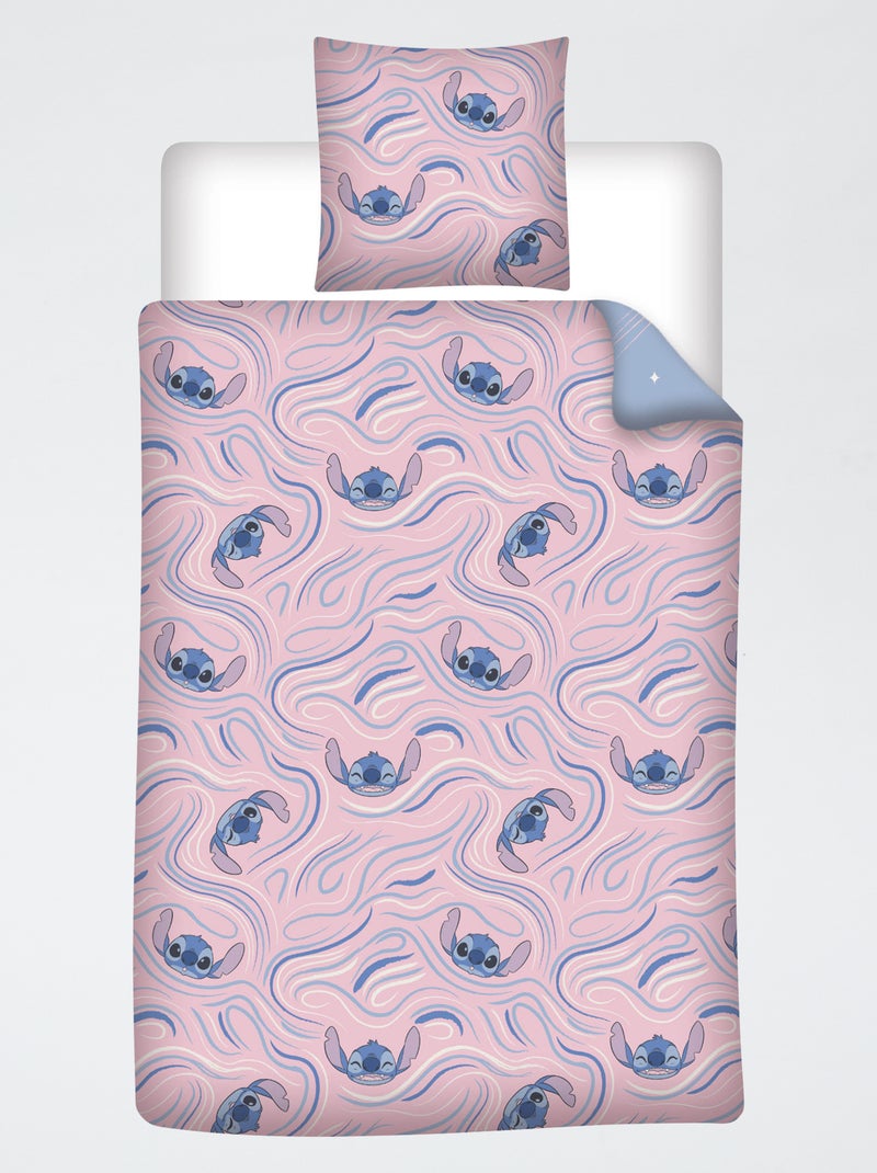 Housse de couette 'Stitch' Bleu - Kiabi