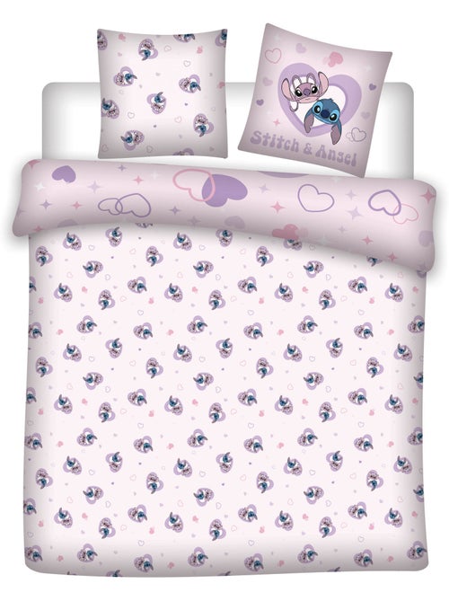 Housse de Couette Stitch et Angel Love Licence Officielle Disney 220x240cm + Taies 65x65cm - Kiabi Housse de Couette Stitch et Angel Love Licence Officielle Disney 220x240cm + Taies 65x65cm - Kiabi