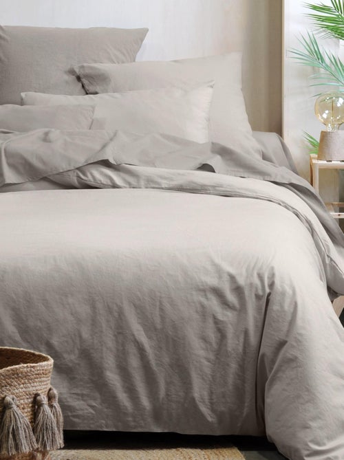 Housse de couette unie en coton bio - Kiabi Housse de couette unie en coton bio - Kiabi