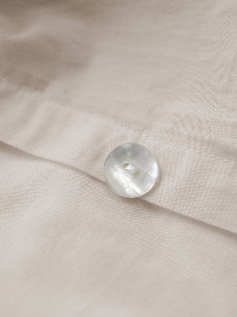 Housse de couette unie en coton, coton lavé Beige - Kiabi
