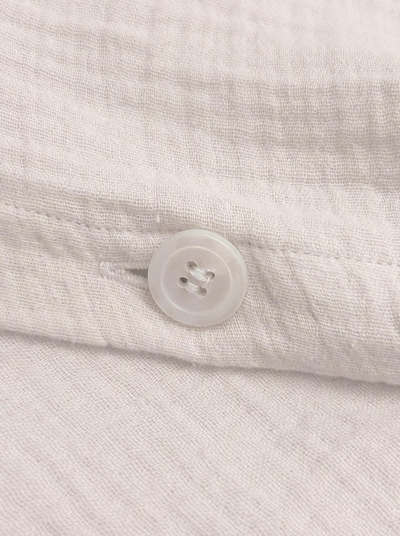 Housse de couette unie en coton, gaze de coton Beige clair - Kiabi