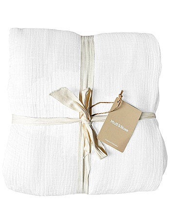 Housse de couette unie en coton, gaze de coton