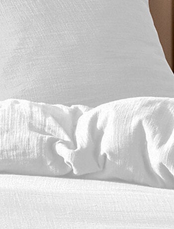 Housse de couette unie en coton, gaze de coton