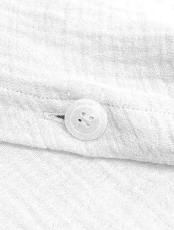 Housse de couette unie en coton, gaze de coton