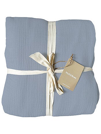 Housse de couette unie en coton, gaze de coton
