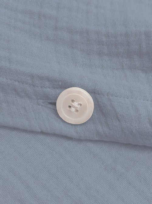 Housse de couette unie en coton, gaze de coton - Kiabi Housse de couette unie en coton, gaze de coton - Kiabi